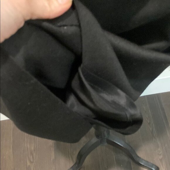 Vintage Black Wool Pencil Skirt with leather trim Size XL by Garey Petites - Picture 11 of 12